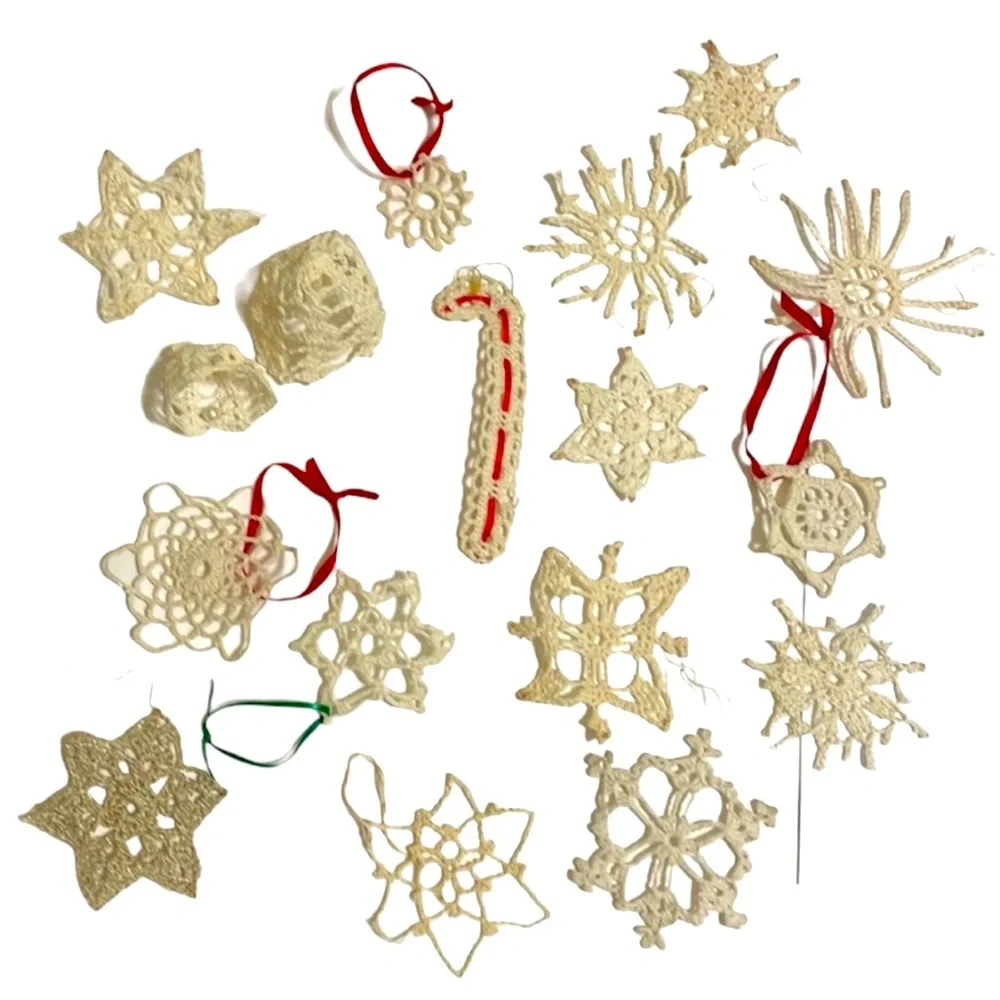 CHRISTMAS Vintage Embroidered Christmas Tree Ornaments